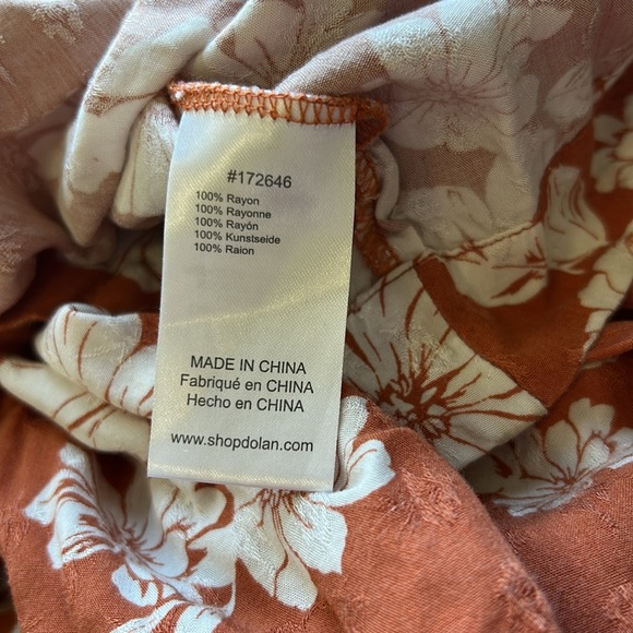 Anthropologie Dolan Nancy Jumpsuit Brown Floral Short Sleeve Wide Leg Boho Sz S - Picture 14 of 16